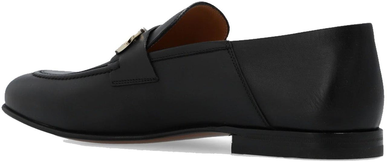 Ferragamo P118-Salvatore Ferragamo Gin Leather Loafers Zwart