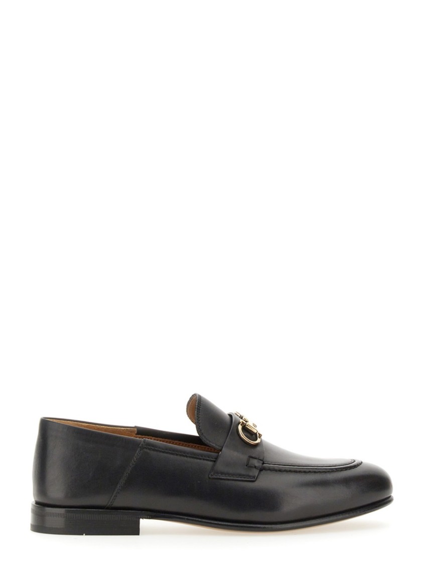 Ferragamo Gancini Moccasin Mule Zwart