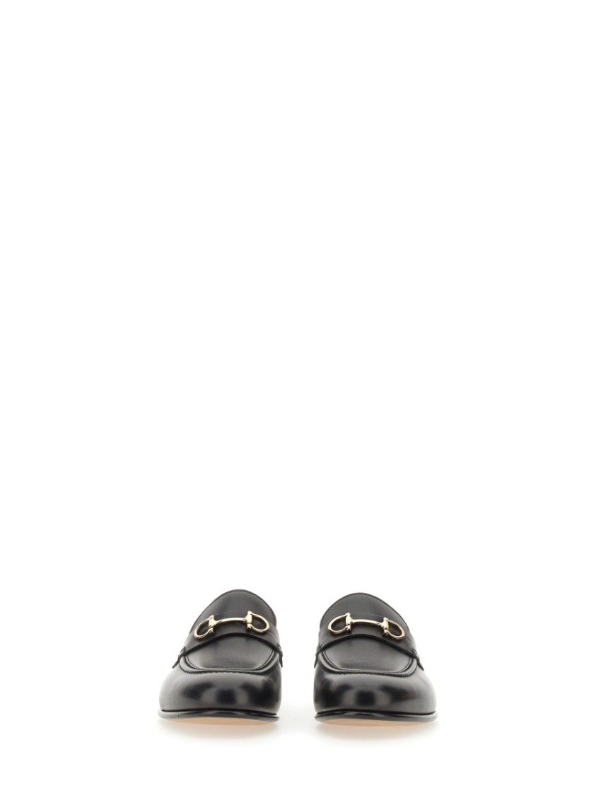 Ferragamo Gancini Moccasin Mule Zwart