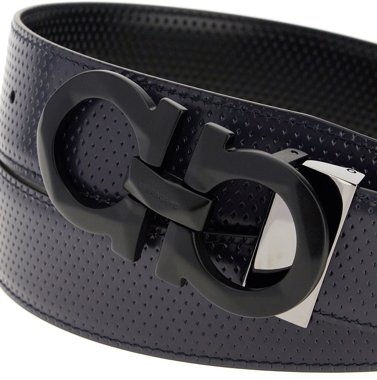 Ferragamo Ferragamo Black leather belt Zwart
