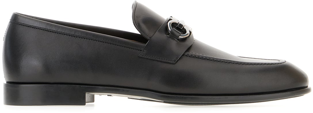 Ferragamo Ferragamo Black leather Foster loafers Zwart