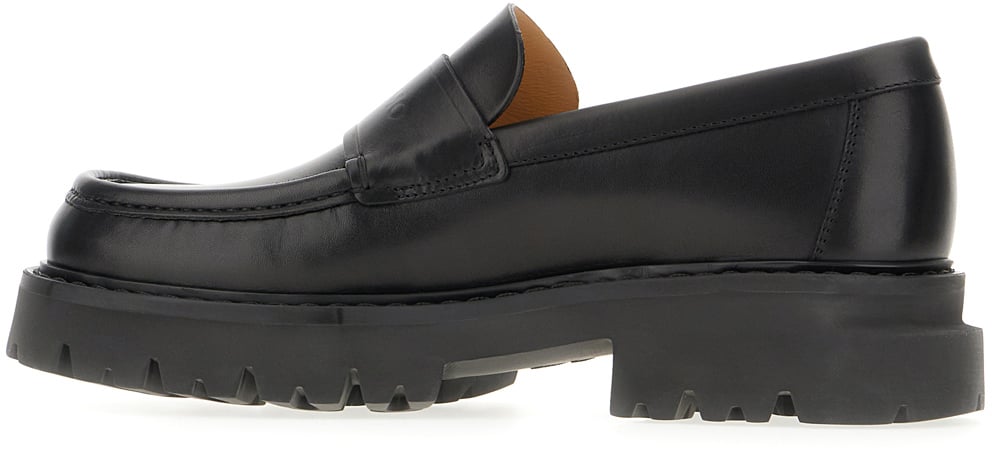 Ferragamo Ferragamo Black leather loafers Zwart