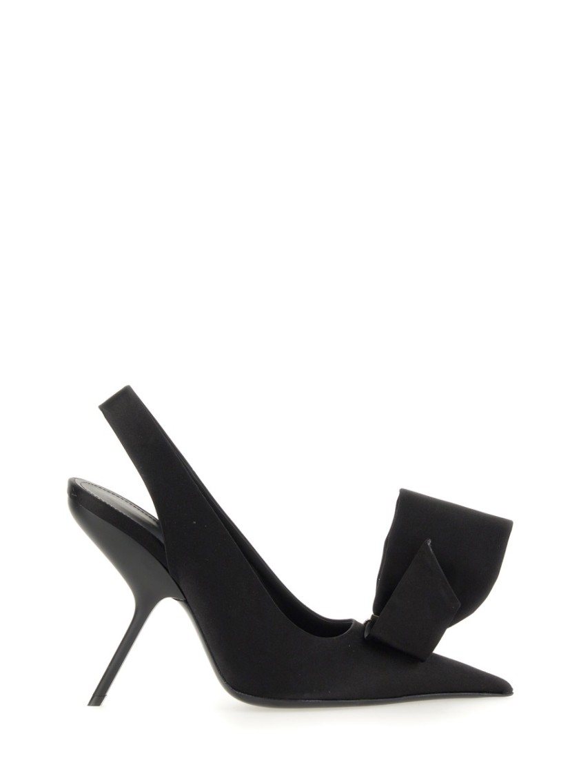 Ferragamo Asymmetrical Bow Sandal Zwart