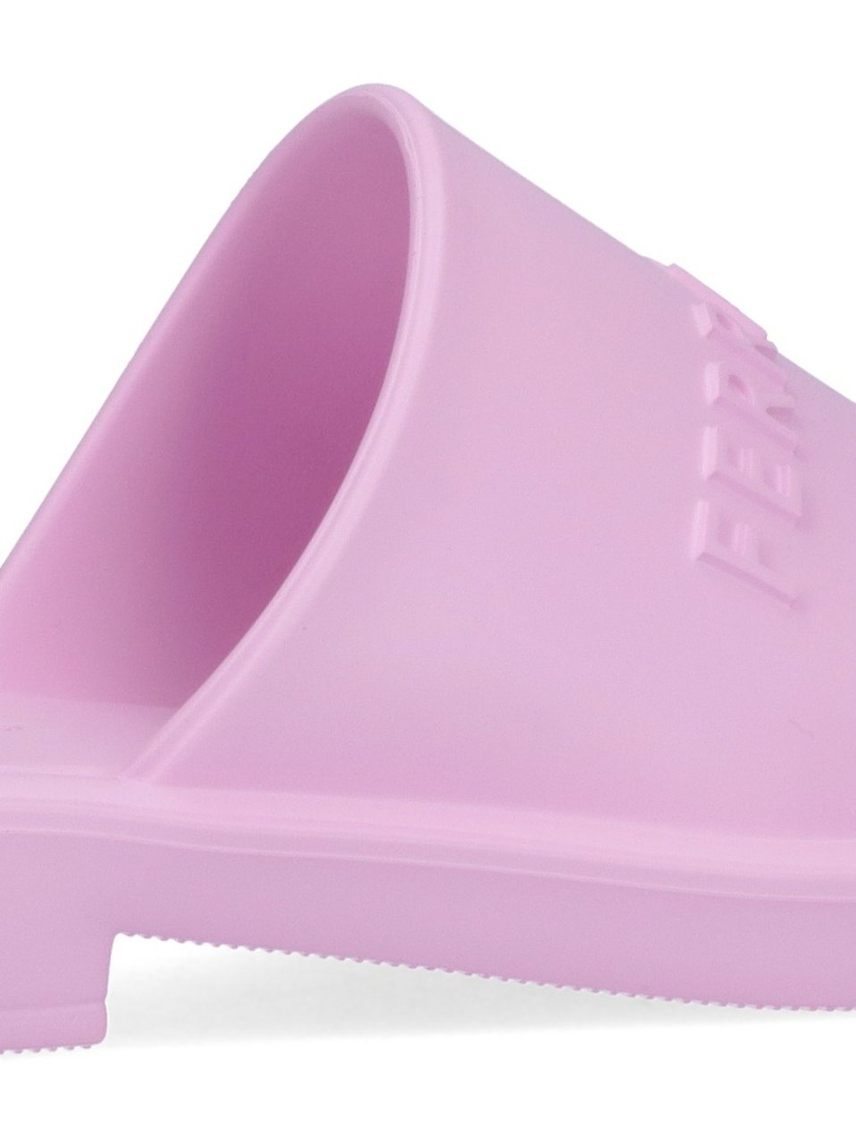 Ferragamo Pink Rubber Logo Sandals Roze