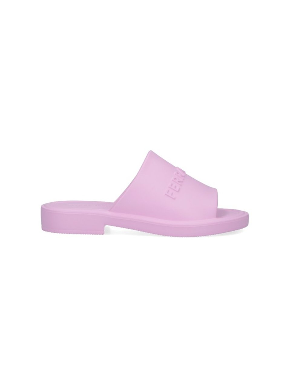 Ferragamo Pink Rubber Logo Sandals Roze