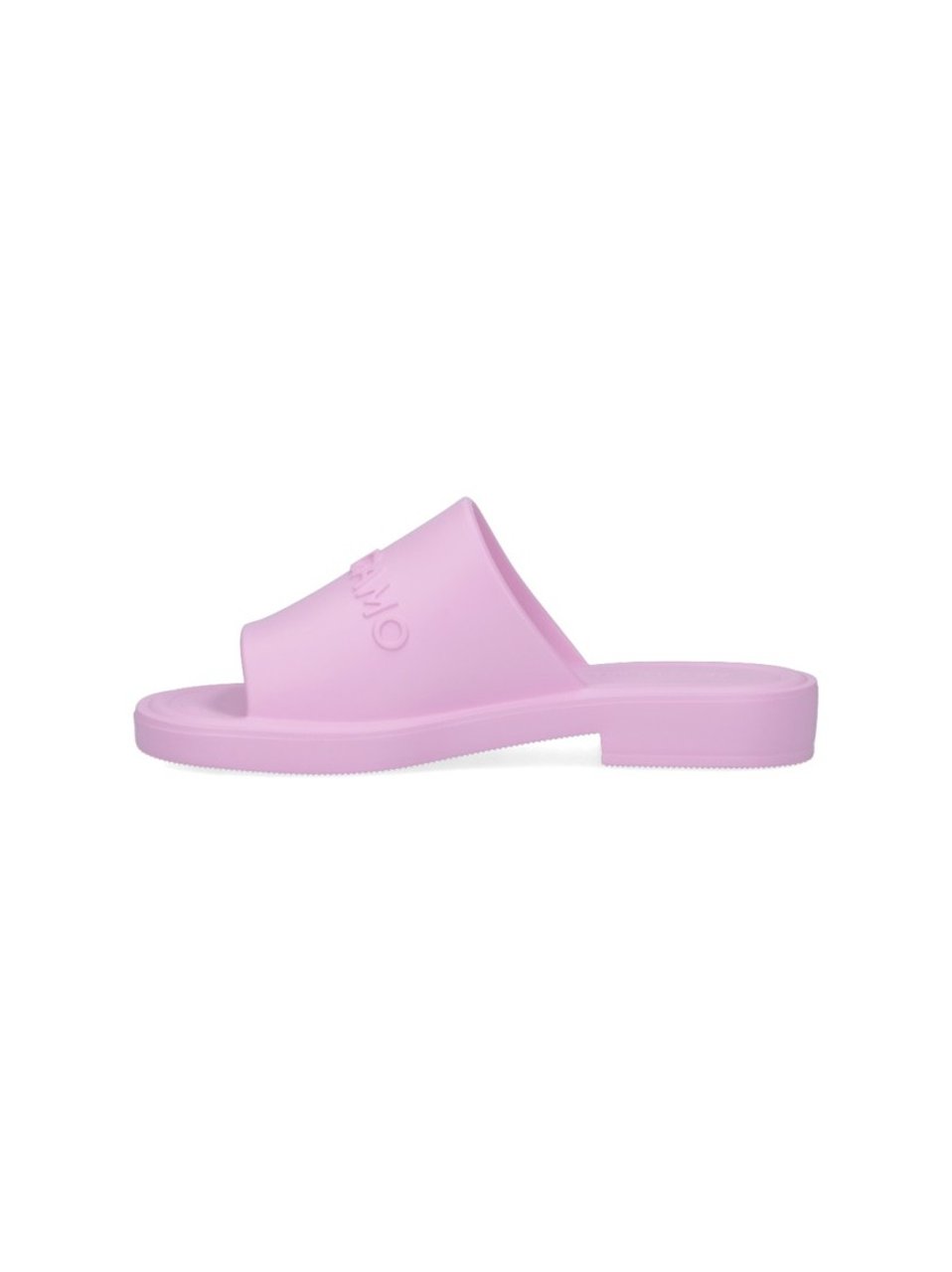 Ferragamo Pink Rubber Logo Sandals Roze