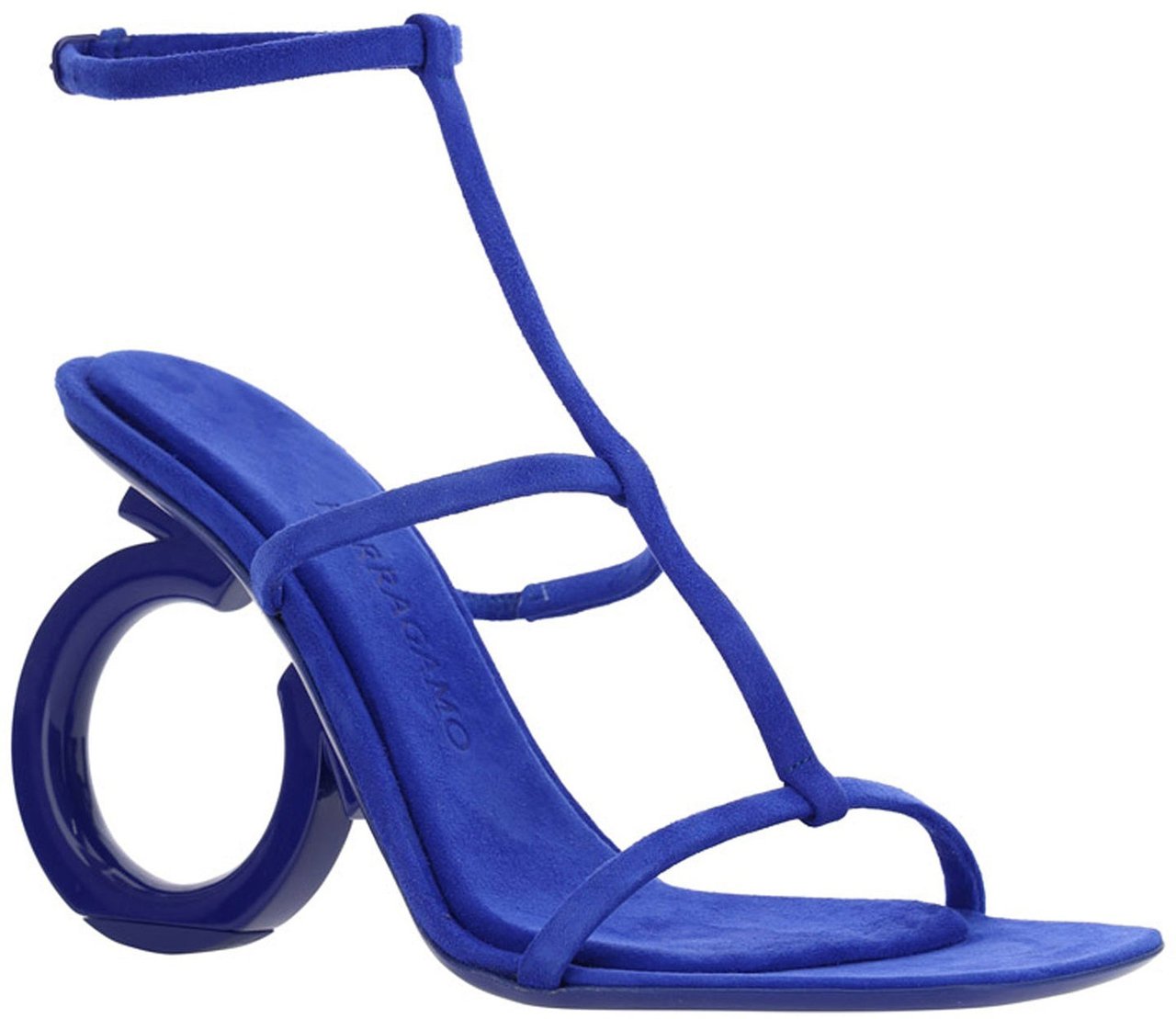 Ferragamo Salvatore Ferragamo Elina Leather Sandals Blauw
