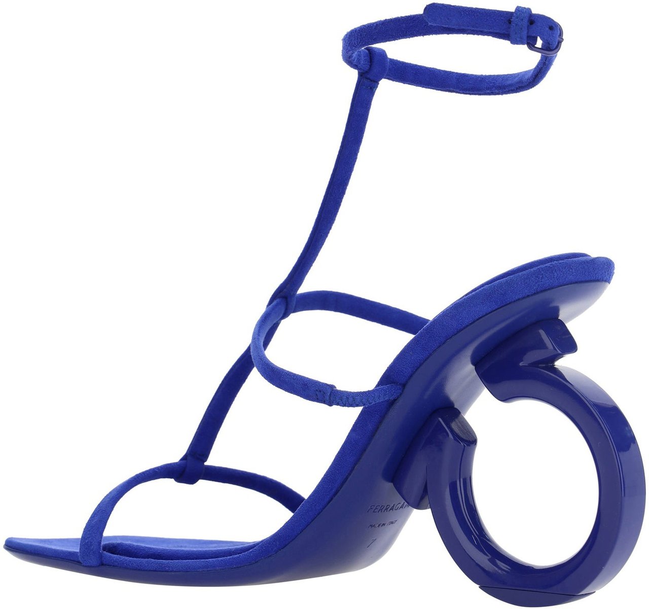 Ferragamo Salvatore Ferragamo Elina Leather Sandals Blauw