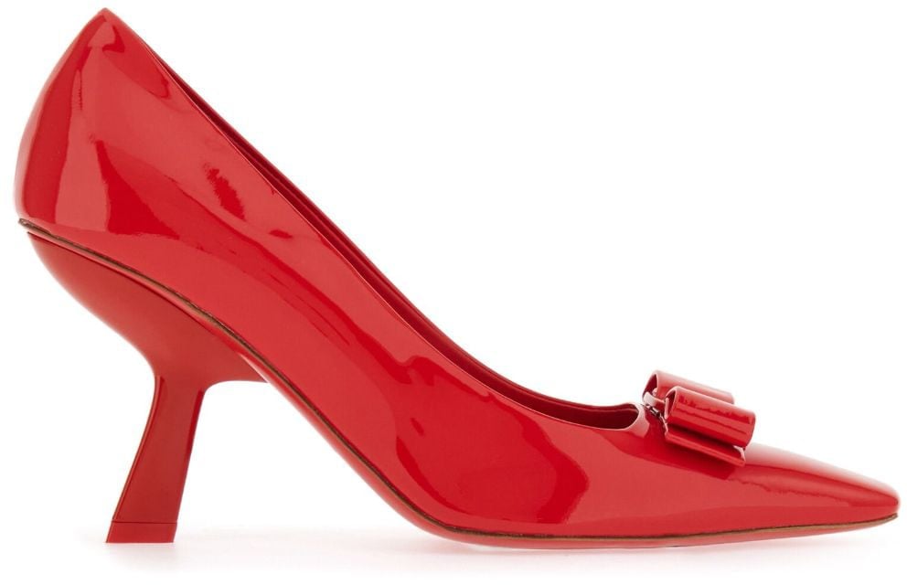 Ferragamo With Heel Flame Red Rood