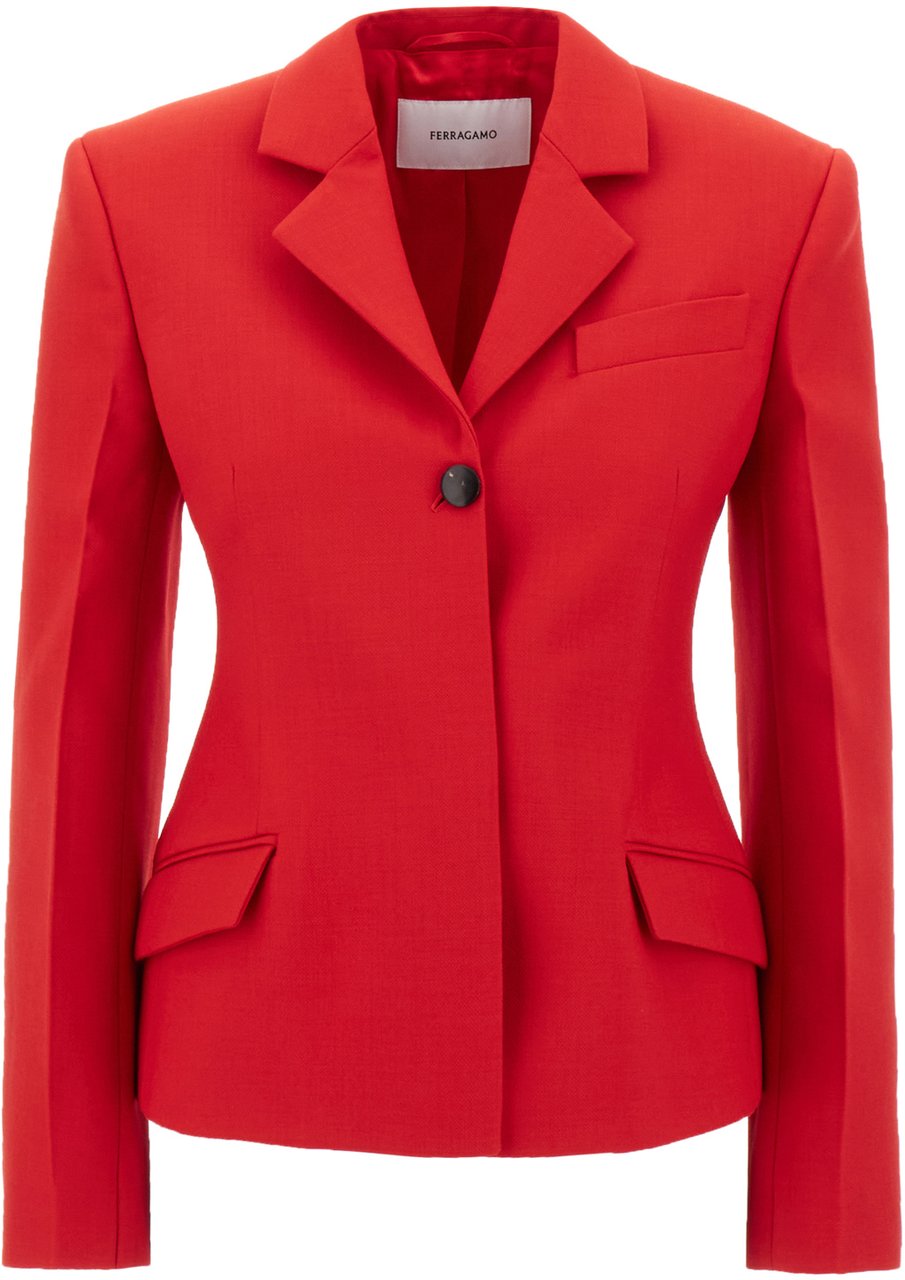 Ferragamo Ferragamo Red wool blazer Rood