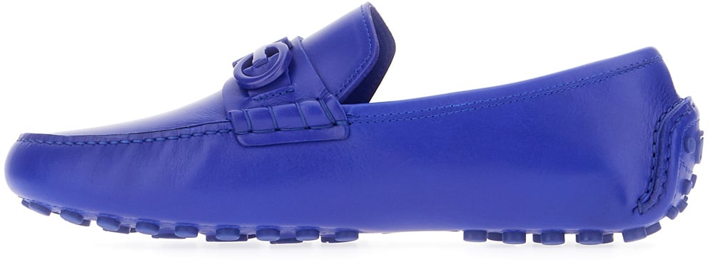 Ferragamo Ferragamo Electric blue leather Grazioso loafers Blauw