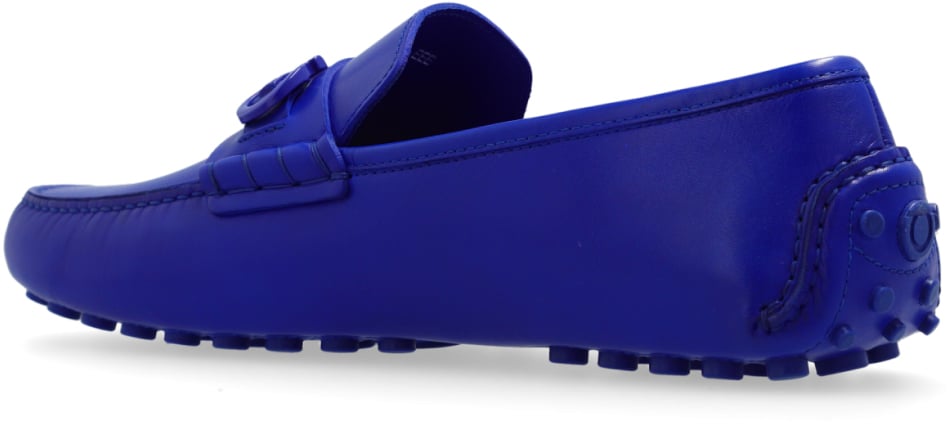 Ferragamo Grazioso Gancini Logo Loafers Blauw