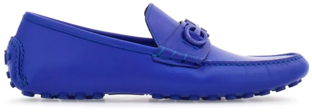 Ferragamo Grazioso Gancini Logo Loafers Blauw