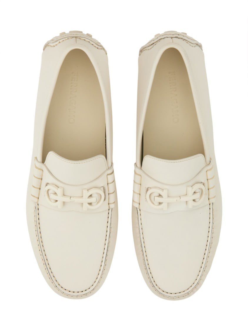Ferragamo Moccasin With Gancini Ornament Wit