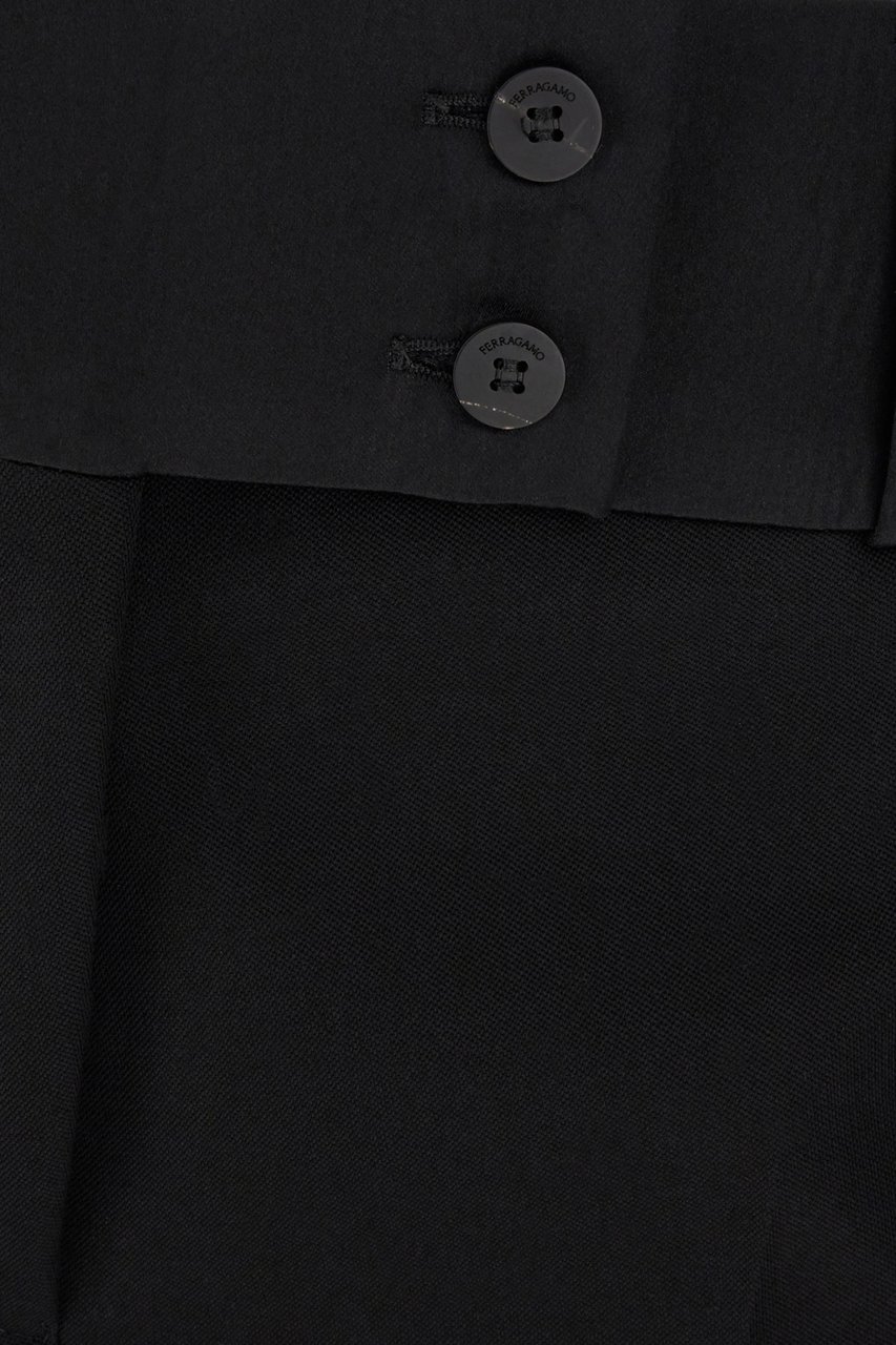 Ferragamo Ferragamo Black wool pant Zwart