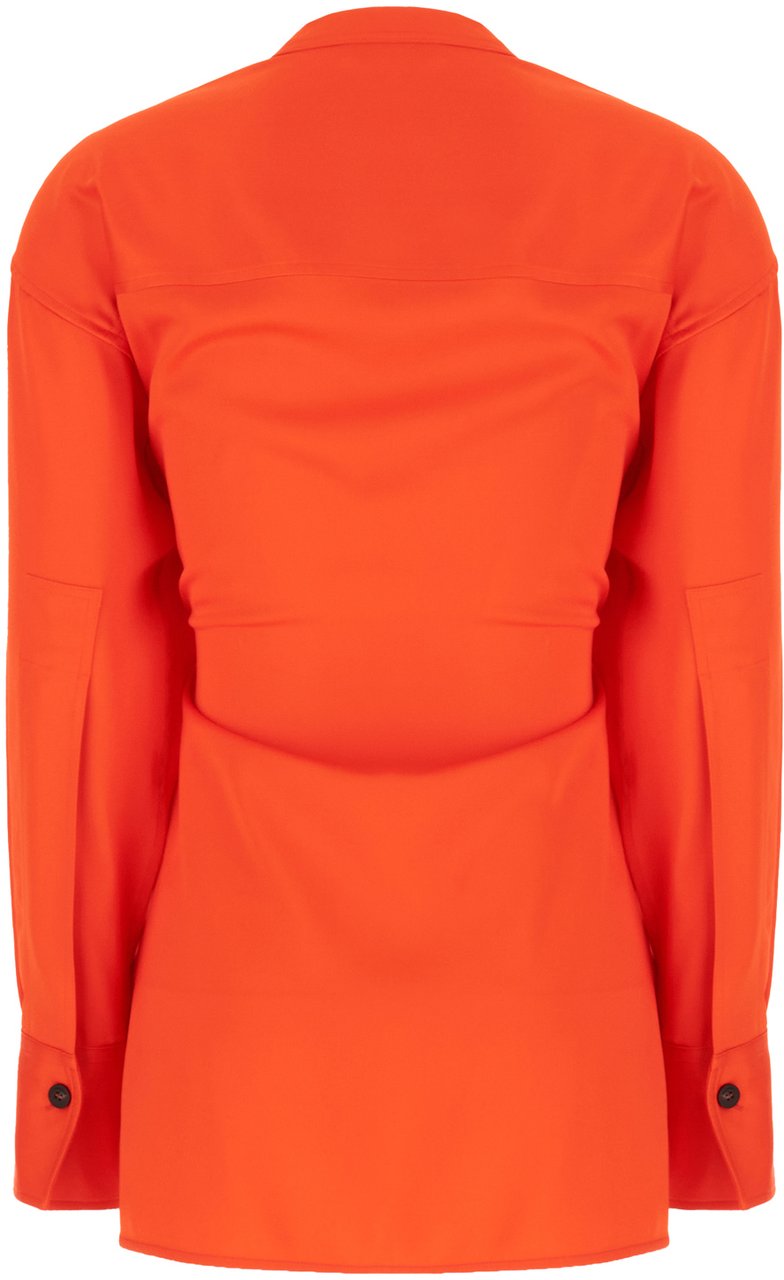 Ferragamo Ferragamo Coral stretch viscose blouse Oranje