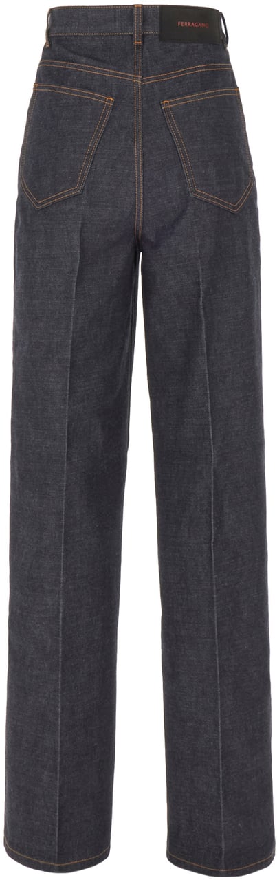 Ferragamo Ferragamo Dark blue denim jeans Blauw