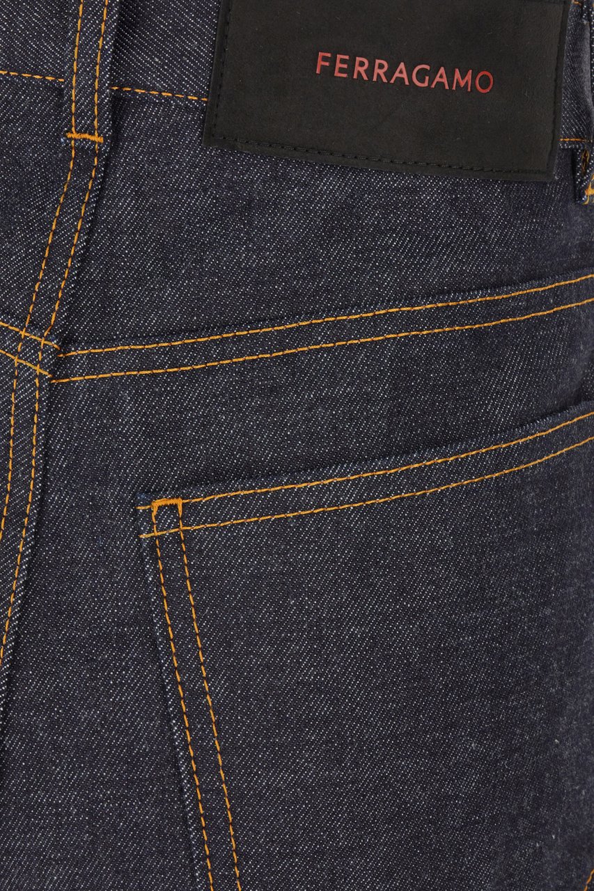 Ferragamo Ferragamo Dark blue denim jeans Blauw
