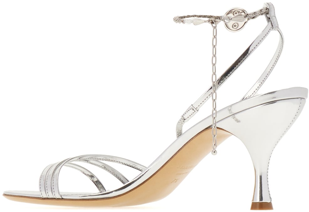 Ferragamo Ferragamo Silver leather sandals Zilver