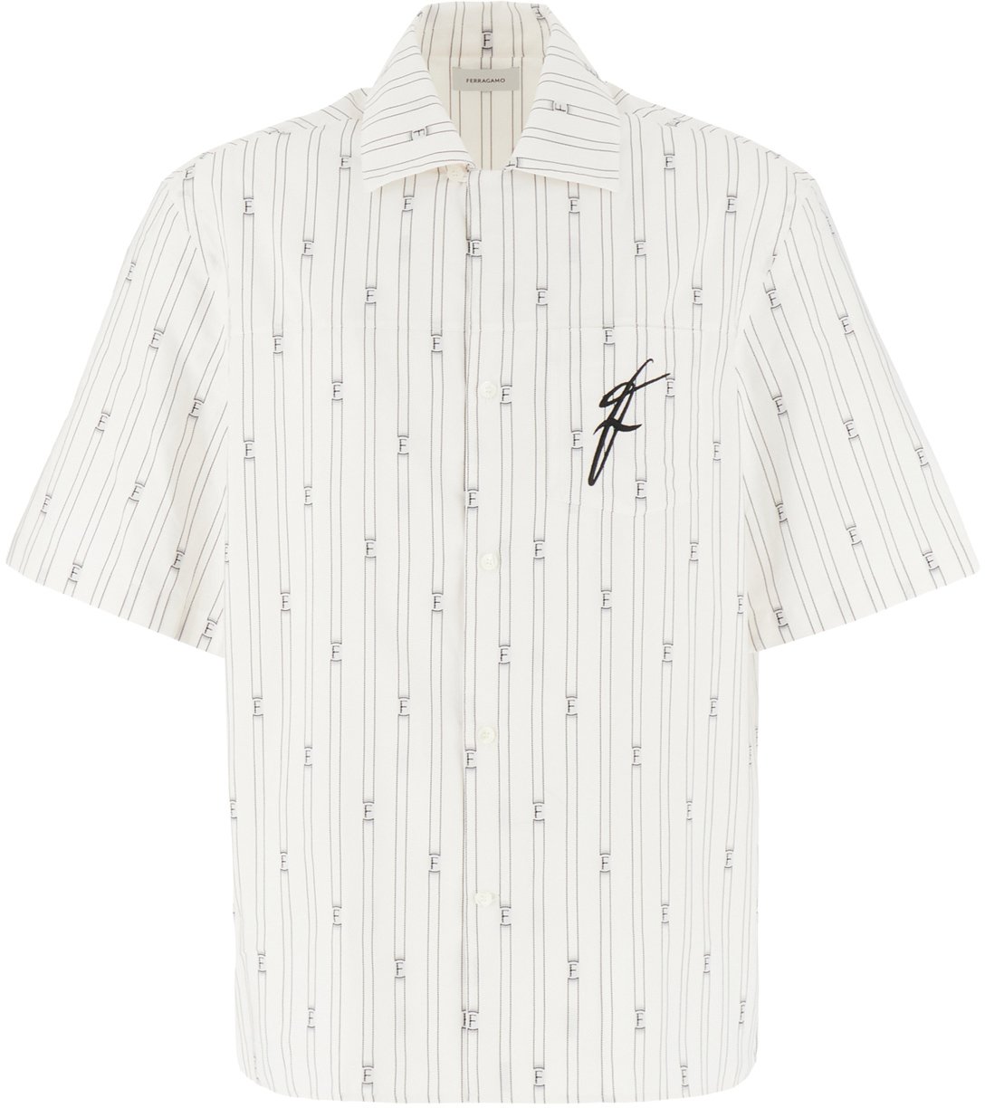 Ferragamo Ferragamo Embroidered poplin shirt Divers
