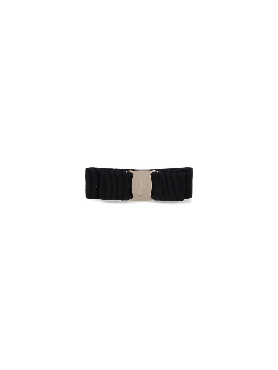 Ferragamo Black Vara Viscose Blend Hair Clip Zwart