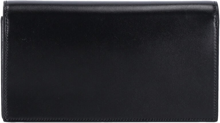 Ferragamo Black Mini Gancini Brushed Leather Bag Zwart