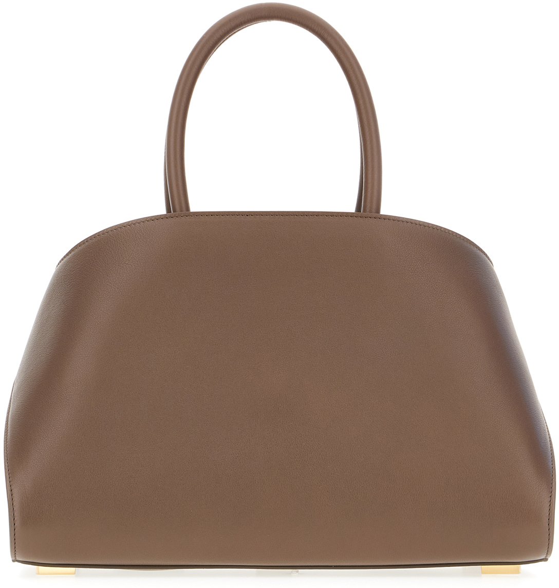 Ferragamo Ferragamo Chocolate leather small Hug handbag Bruin