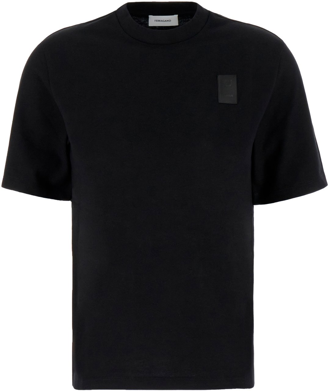 Ferragamo Ferragamo Black cotton t-shirt Zwart