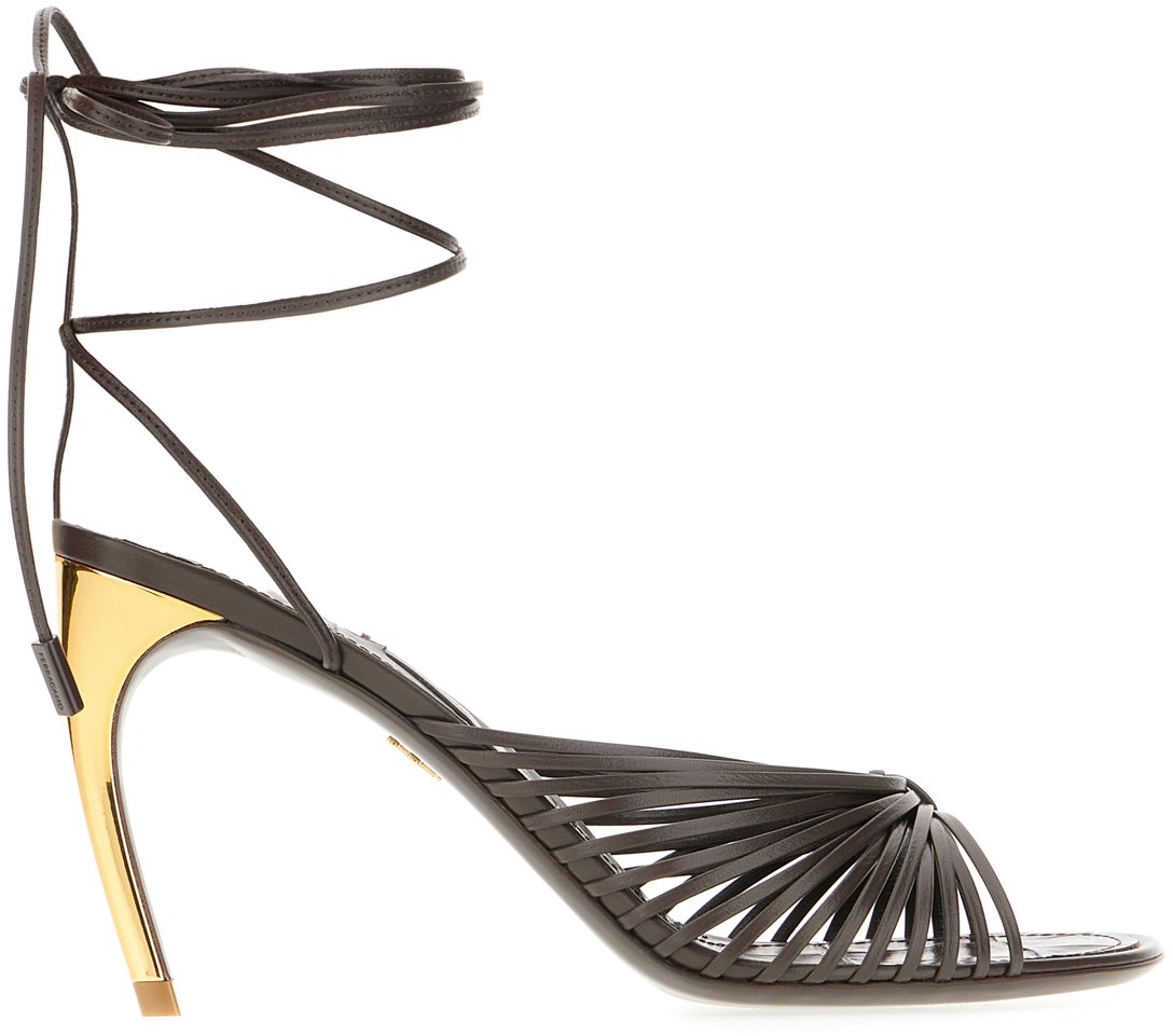 Ferragamo Ferragamo Chocolate leather sandals Bruin