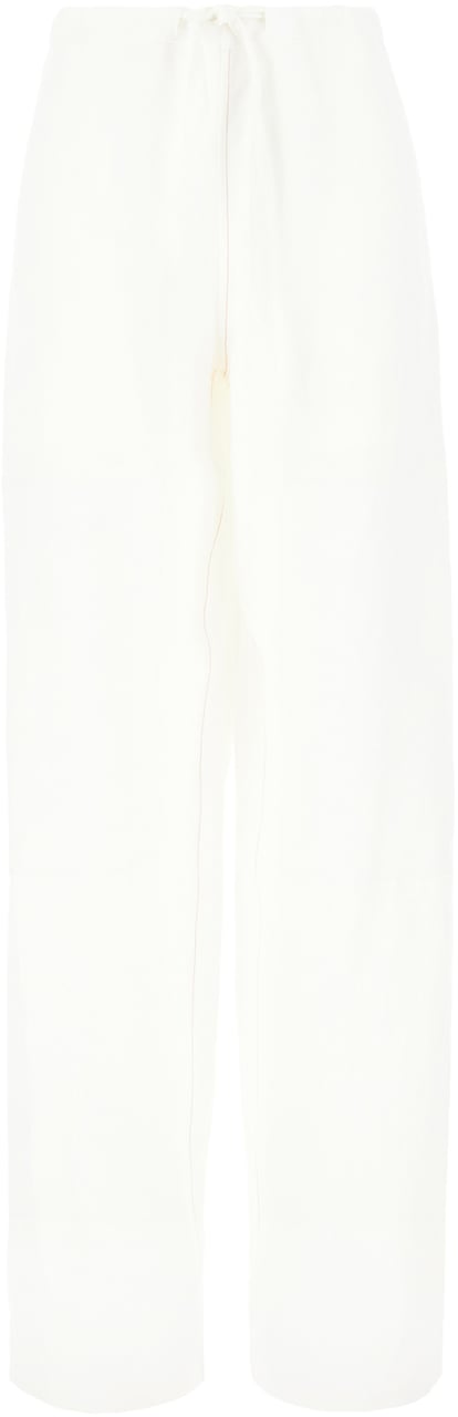 Ferragamo Ferragamo White viscose blend pants Wit