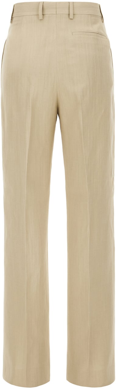 Ferragamo Ferragamo Sand viscose blend pants Neutraal