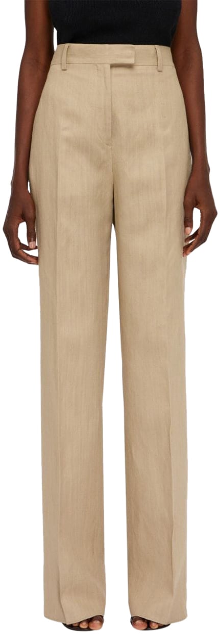 Ferragamo Trousers Stone Grijs