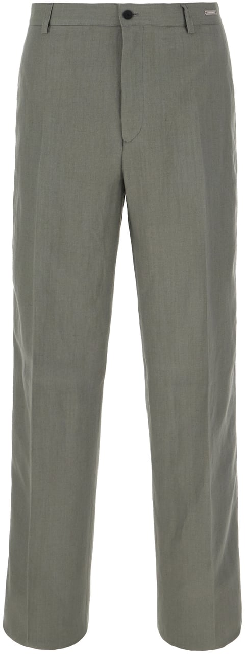 Ferragamo Ferragamo Dark grey viscose blend pants Groen