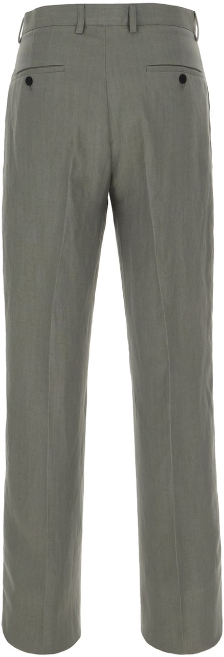 Ferragamo Ferragamo Dark grey viscose blend pants Groen
