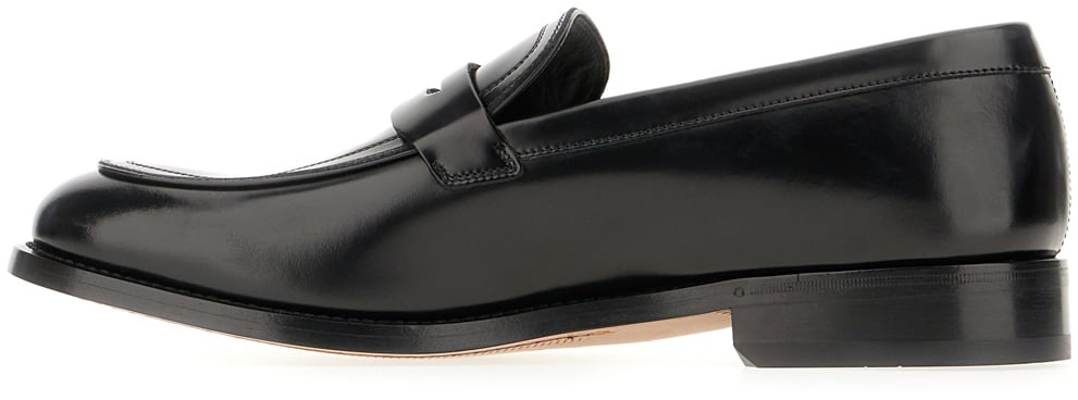 Ferragamo Ferragamo Black leather Canada loafers Zwart