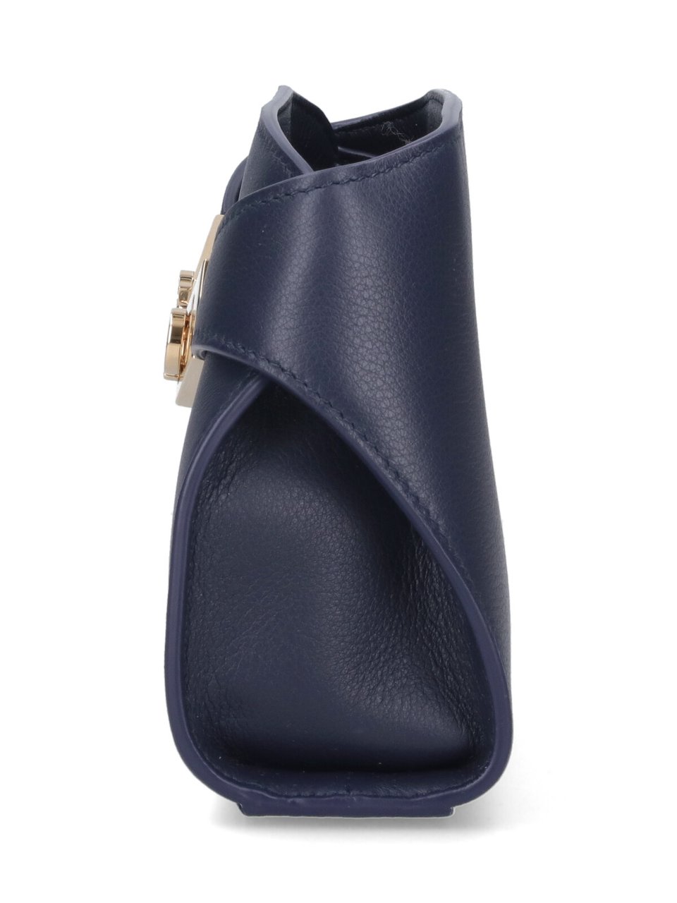 Ferragamo Blue Hug Calf Leather Mini Bag Blauw