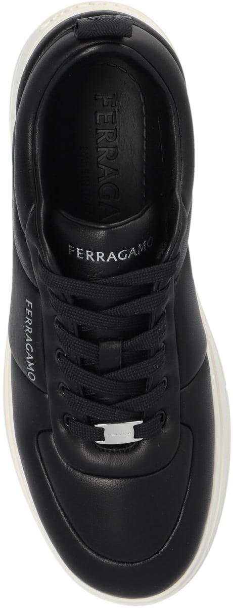 Ferragamo Caro Low-top Logo Sneakers Zwart