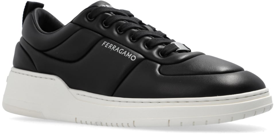 Ferragamo Caro Low-top Logo Sneakers Zwart
