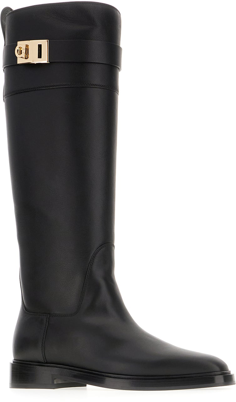 Ferragamo Ferragamo Black leather boots Zwart