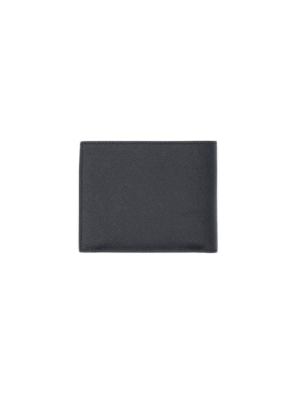 Ferragamo Matte Black Minimalist Wallet With Timeless Design Zwart