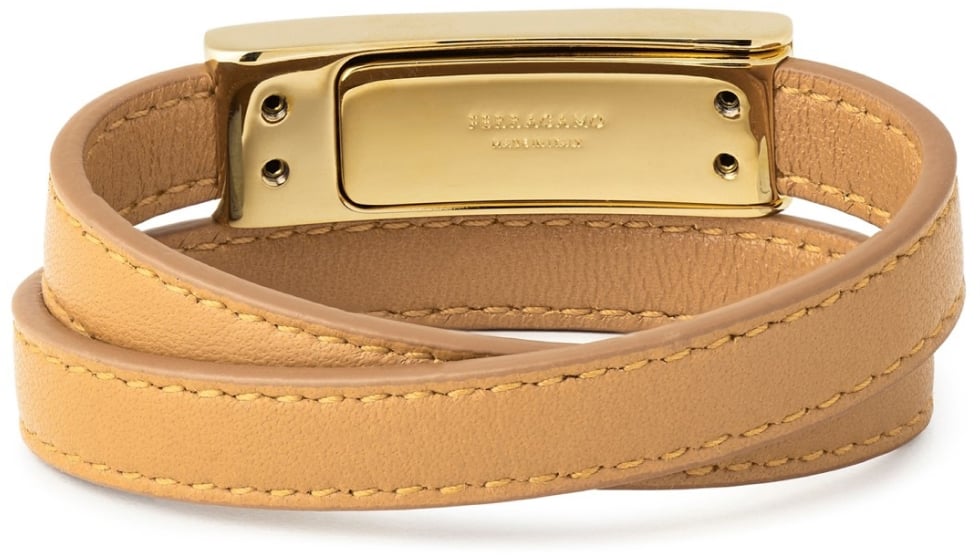 Ferragamo Hug Gancini Logo Bracelet Beige