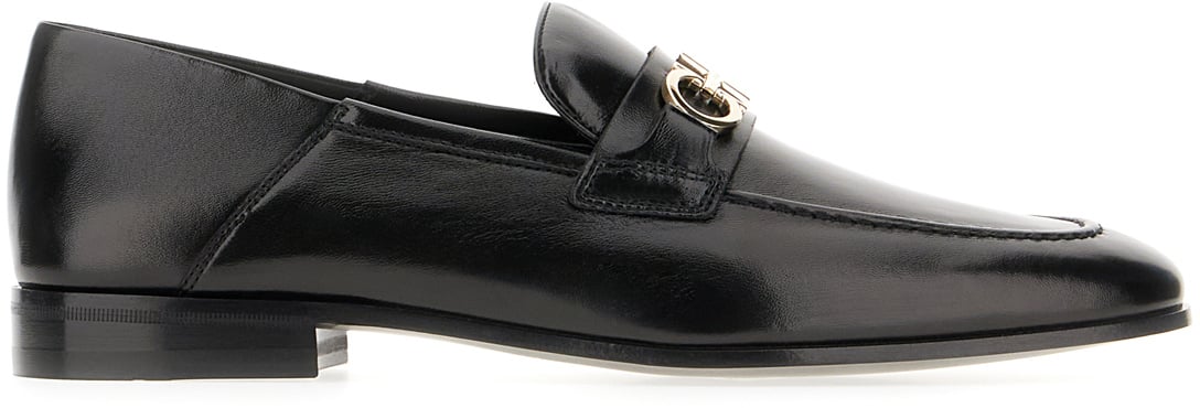 Ferragamo Ferragamo Black leather loafers Zwart