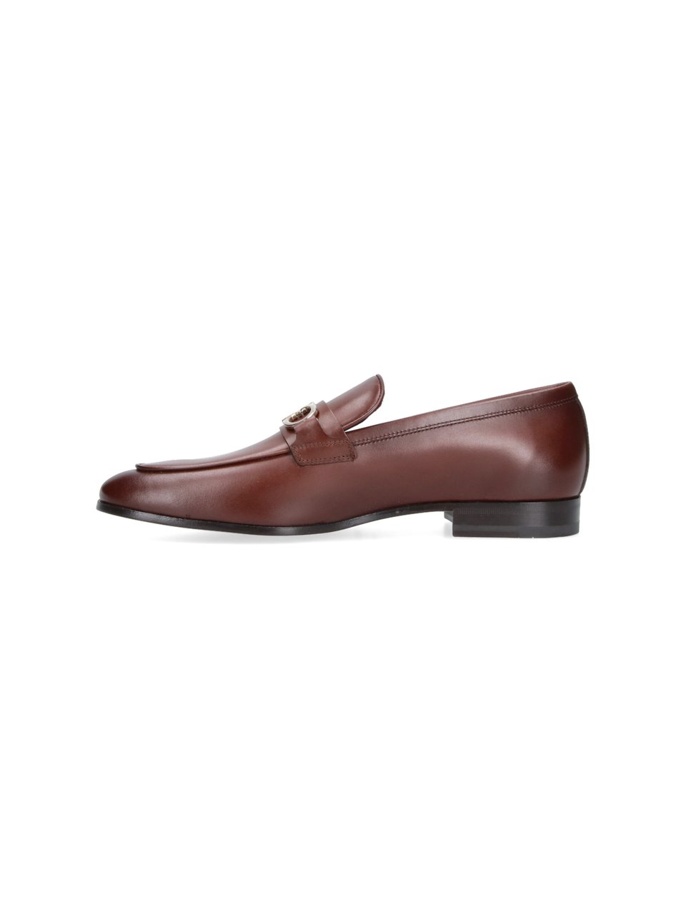 Ferragamo Brown Gancini Round Toe Loafers Bruin