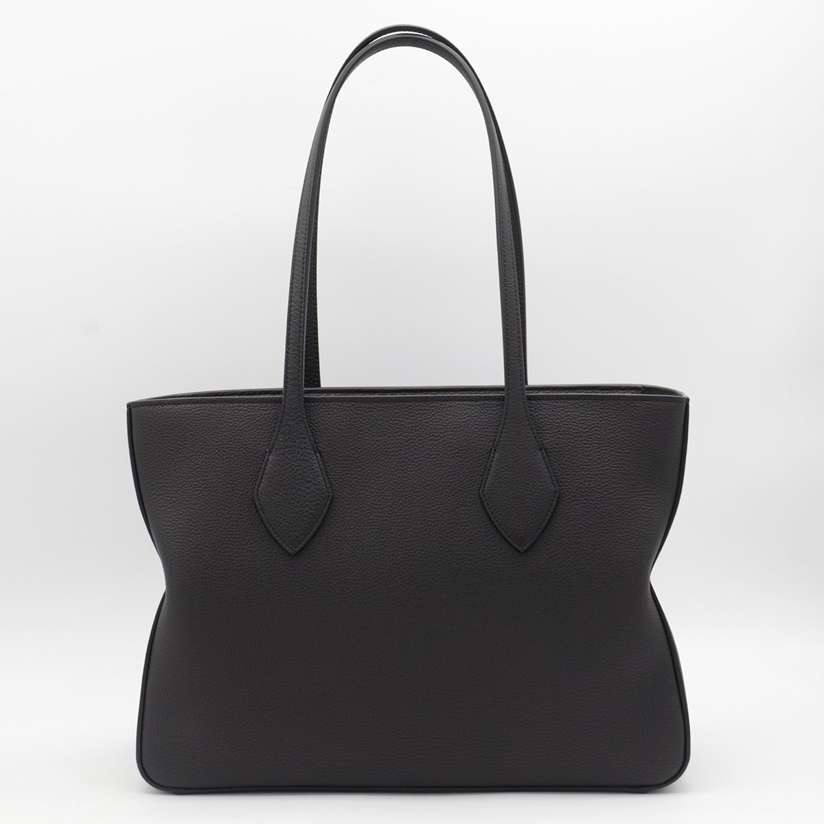 Ferragamo Black Leather Tote Zwart