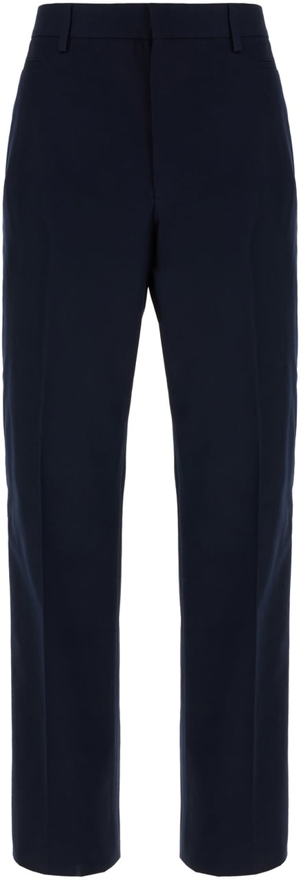 Ferragamo Ferragamo Navy blue cotton pants Blauw