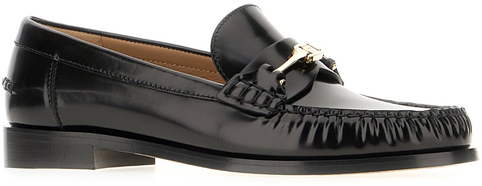 Ferragamo Ferragamo Black leather loafers Zwart