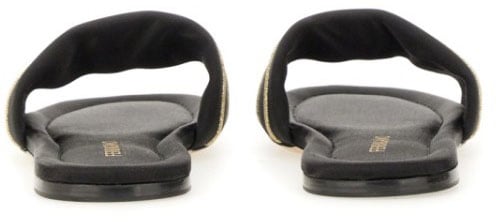Ferragamo Slide Sandal With Iconic Logo Detail Zwart