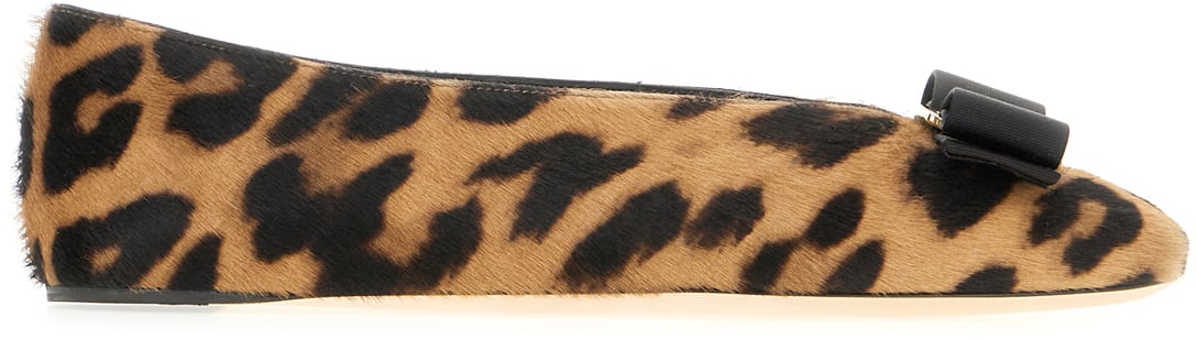 Ferragamo Ferragamo Printed calf hair Vanna P ballerinas Dierenprint