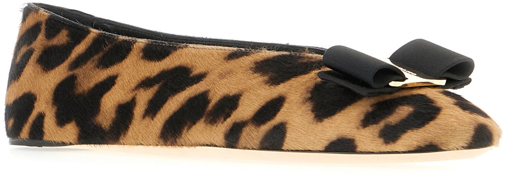 Ferragamo Ferragamo Printed calf hair Vanna P ballerinas Dierenprint