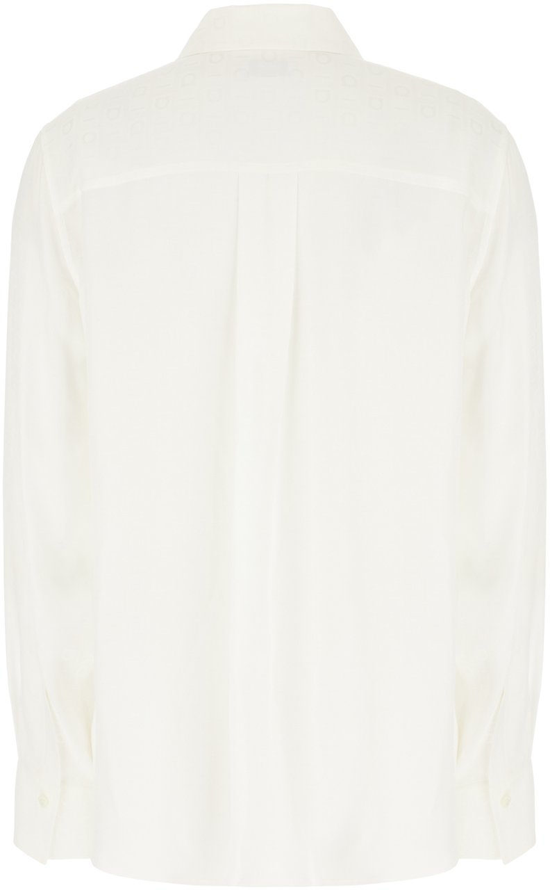 Ferragamo Ferragamo White silk shirt Wit